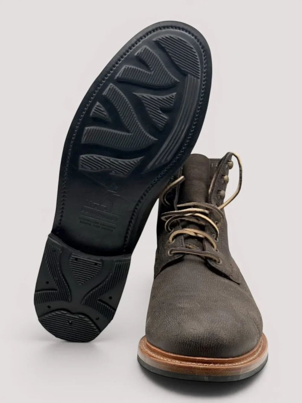 Parkhurst Allen Boot CF Stead Charcoal Brown Waxed Unicorn Size 9 602M Worn Once